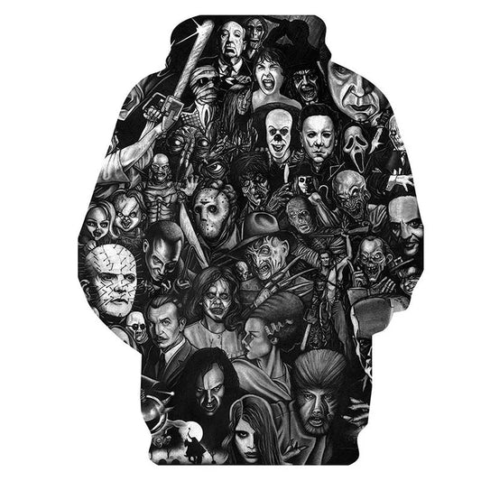 3D Casual Horror Character Hoodie