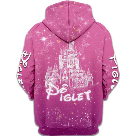 Effortless Piglet With Flower Pose Hoodie