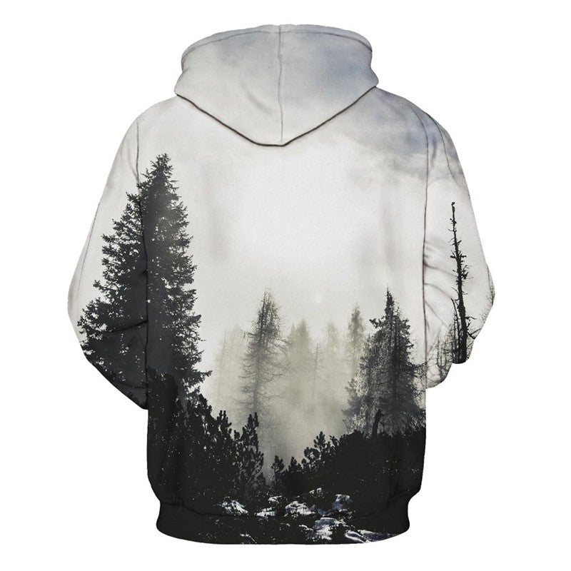Casual Winter Forest 3D Printed Hoodie
