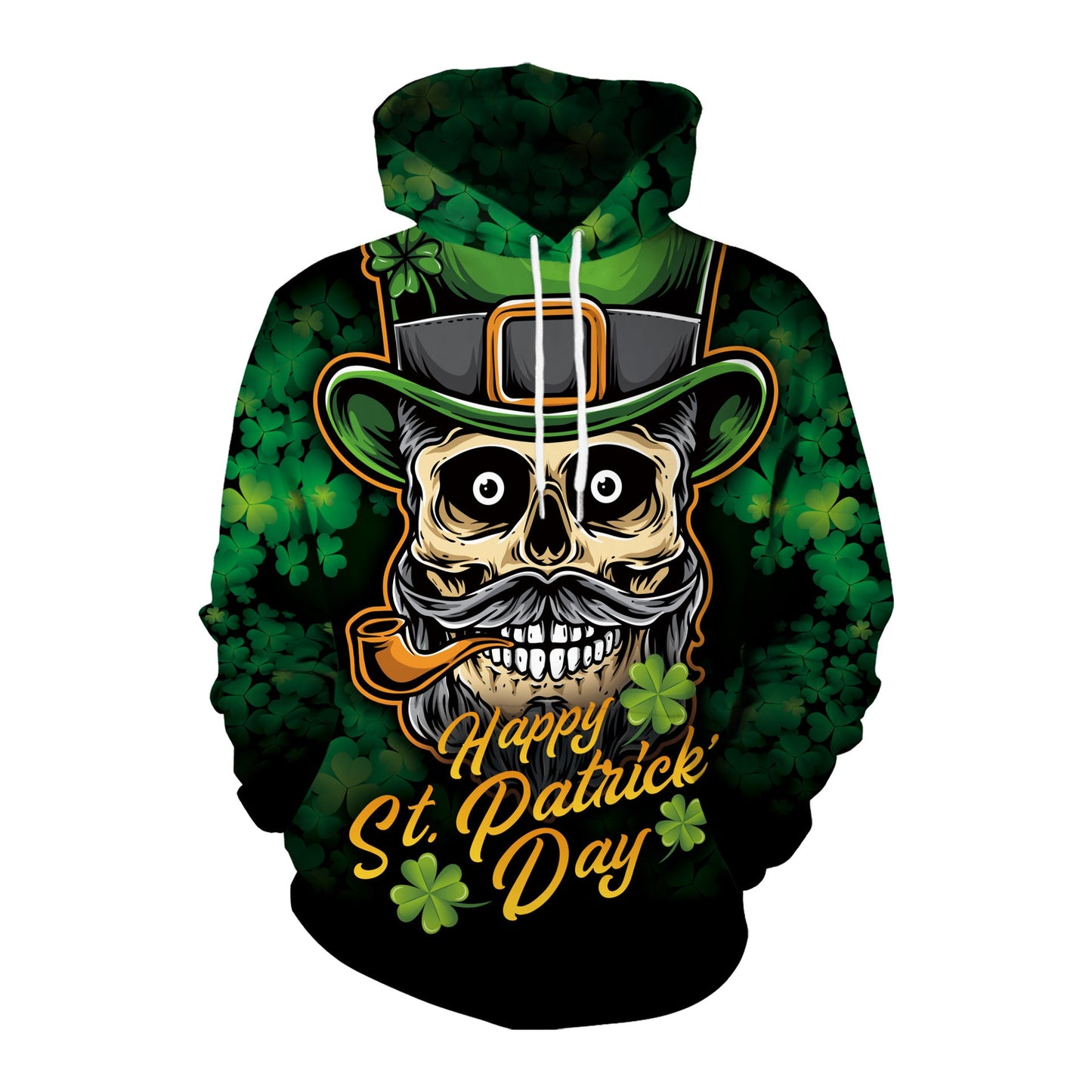 Multi Shade Leaf Printed 3D Hoodie
