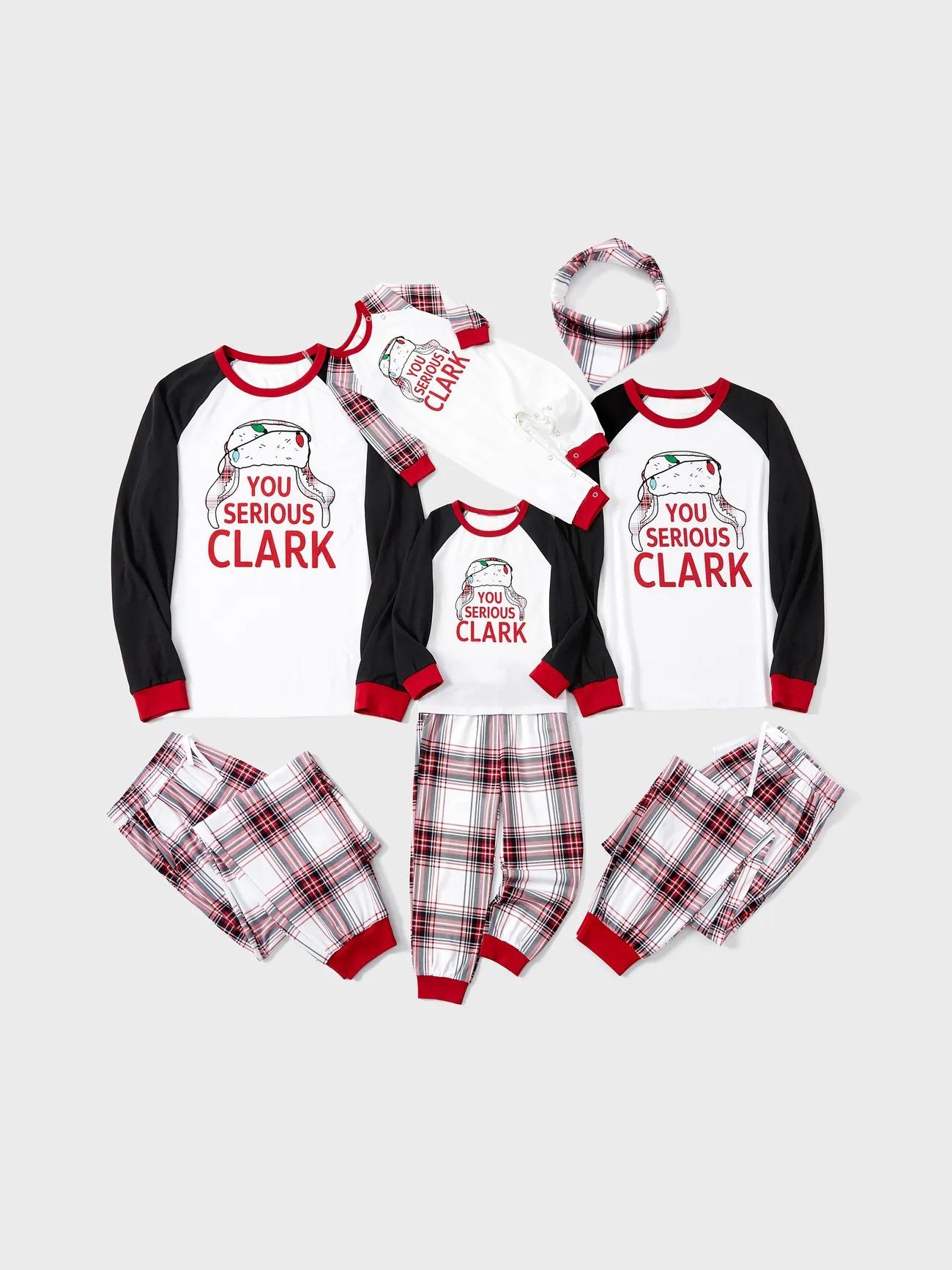 You Serious Clark Text Printed Family Matching Pajama Set