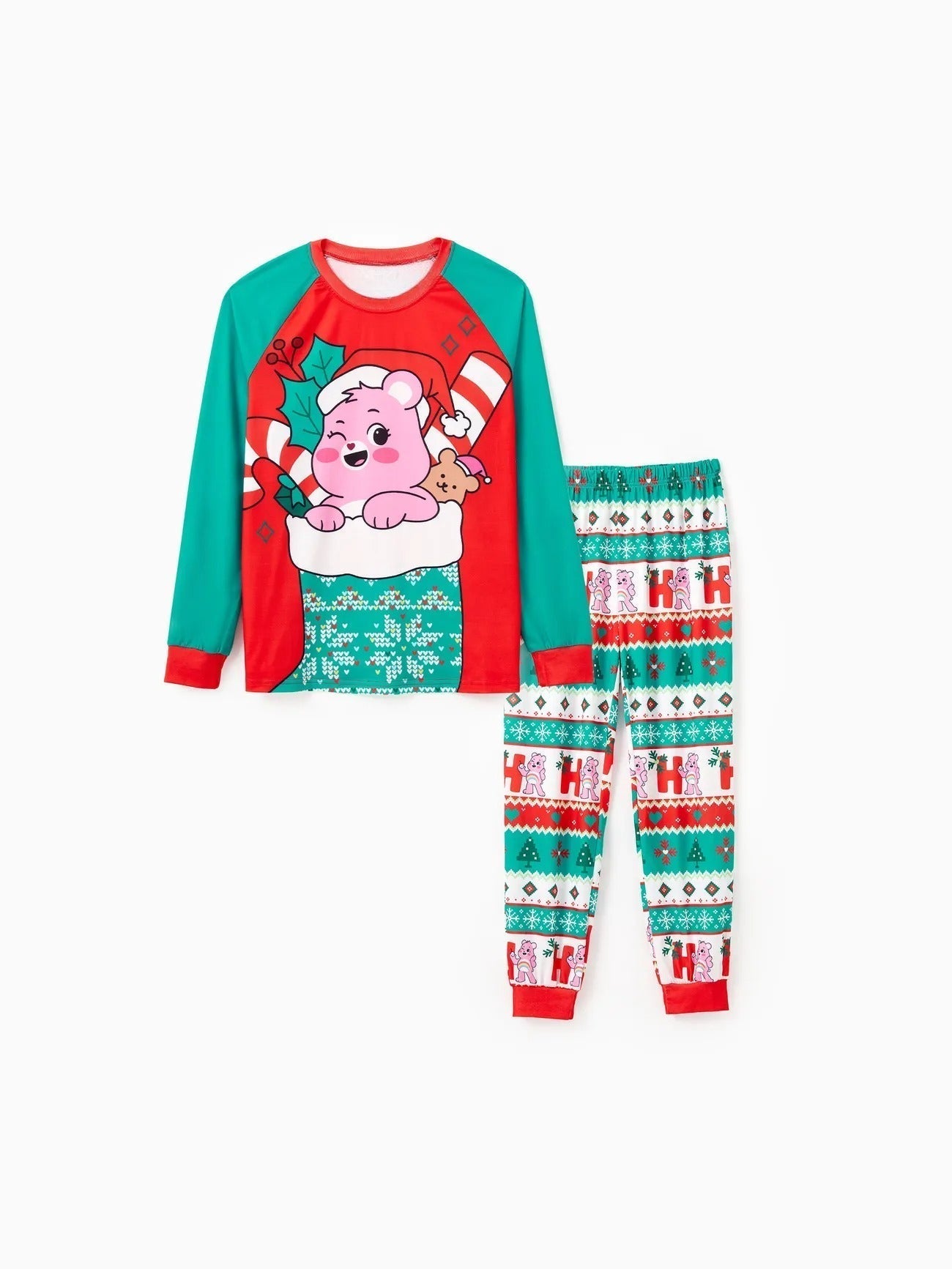 Holiday Family Matching Bear Printed Pajamas Set