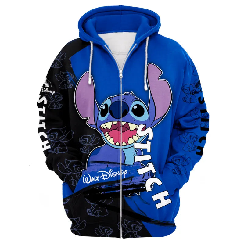 Laughing Stitch Zip Up Hoodie