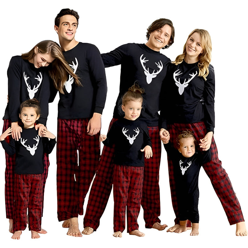 Reindeer Christmas Themed Family Matching Sleepwear