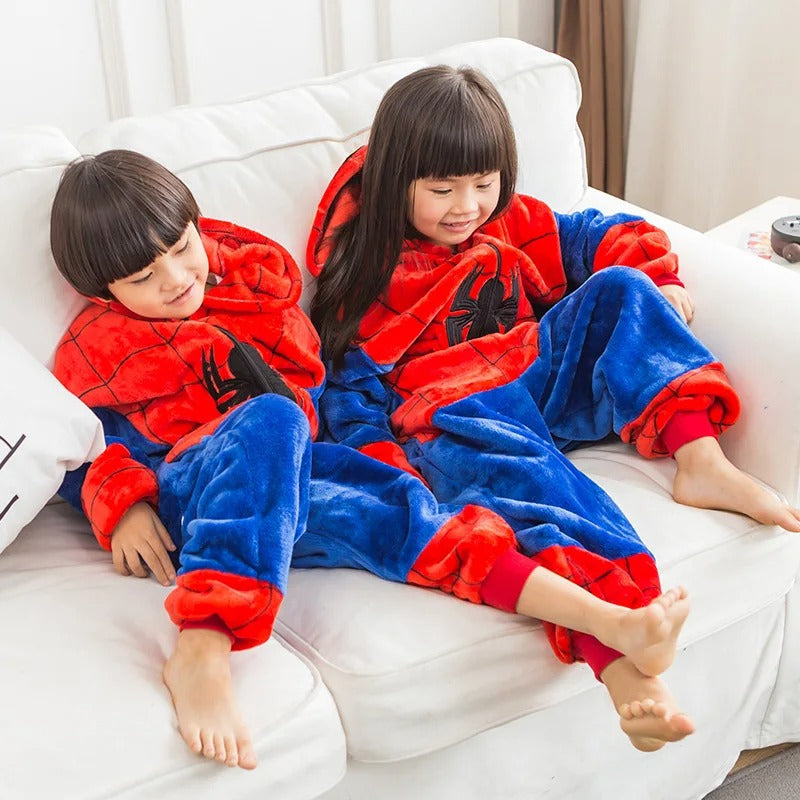 Warm Matching Cartoon Cosplay Family Onesies Set