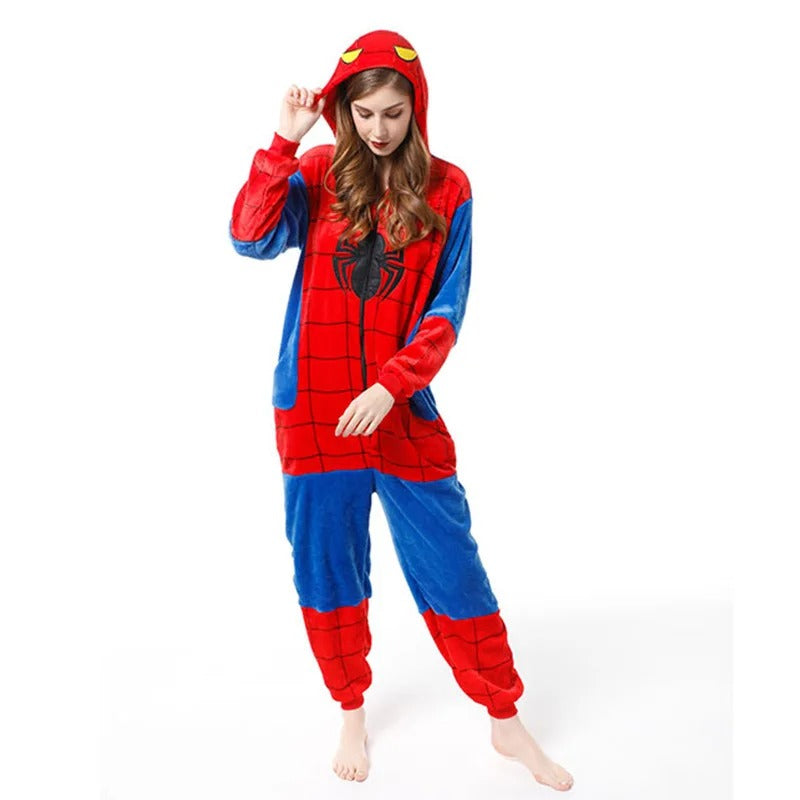 Warm Matching Cartoon Cosplay Family Onesies Set